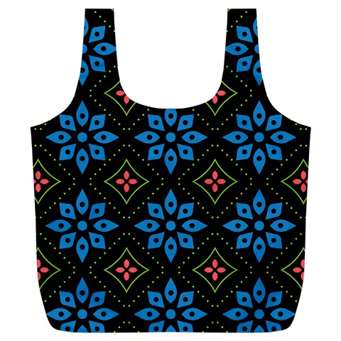 Flower Pattern Flora Floral Seamless Full Print Recycle Bag (XL) from ArtsNow.com Front