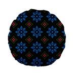 Flower Pattern Flora Floral Seamless Standard 15  Premium Flano Round Cushions