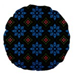 Flower Pattern Flora Floral Seamless Large 18  Premium Flano Round Cushions