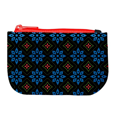 Flower Pattern Flora Floral Seamless Large Coin Purse from ArtsNow.com Front