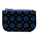 Flower Pattern Flora Floral Seamless Large Coin Purse