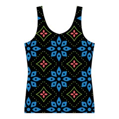 Flower Pattern Flora Floral Seamless Sport Tank Top  from ArtsNow.com Front