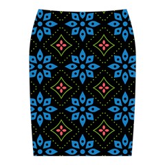 Flower Pattern Flora Floral Seamless Midi Wrap Pencil Skirt from ArtsNow.com Back