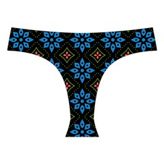 Flower Pattern Flora Floral Seamless Cross Back Hipster Bikini Set from ArtsNow.com Front Under