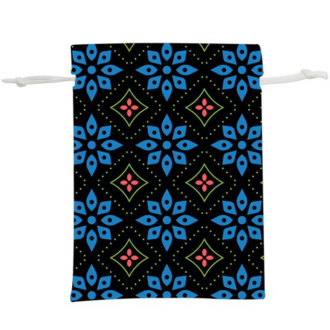 Flower Pattern Flora Floral Seamless Lightweight Drawstring Pouch (XL) from ArtsNow.com Front