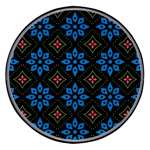 Flower Pattern Flora Floral Seamless Wireless Fast Charger(Black) from ArtsNow.com Front