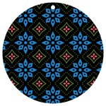 Flower Pattern Flora Floral Seamless UV Print Acrylic Ornament Round