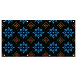 Flower Pattern Flora Floral Seamless Banner and Sign 8  x 4 