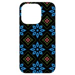 Flower Pattern Flora Floral Seamless iPhone 14 Pro Black UV Print Case