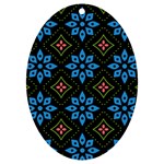 Flower Pattern Flora Floral Seamless UV Print Acrylic Ornament Oval