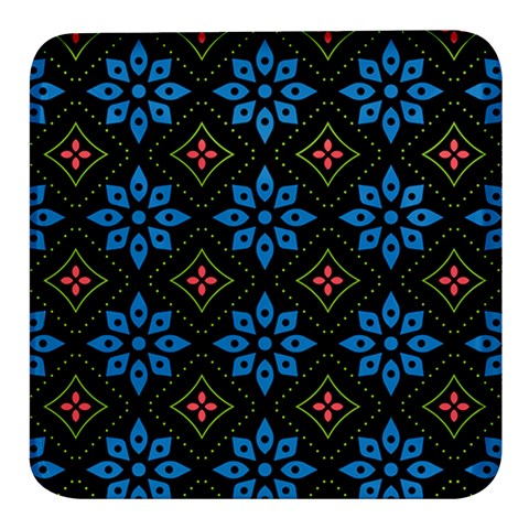 Flower Pattern Flora Floral Seamless Square Glass Fridge Magnet (4 pack) from ArtsNow.com Front