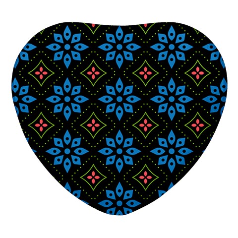 Flower Pattern Flora Floral Seamless Heart Glass Fridge Magnet (4 pack) from ArtsNow.com Front