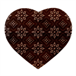 Flower Pattern Flora Floral Seamless Heart Wood Jewelry Box