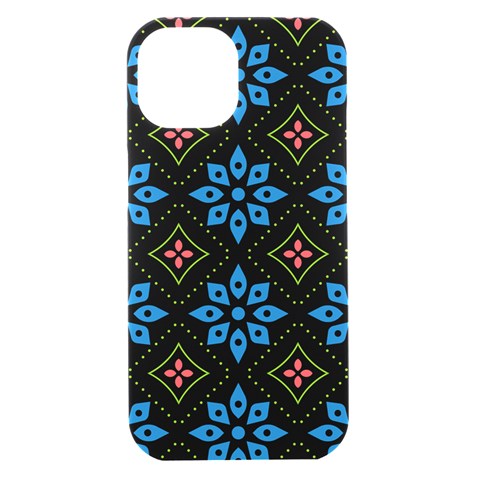 Flower Pattern Flora Floral Seamless iPhone 15 Black UV Print PC Hardshell Case from ArtsNow.com Front