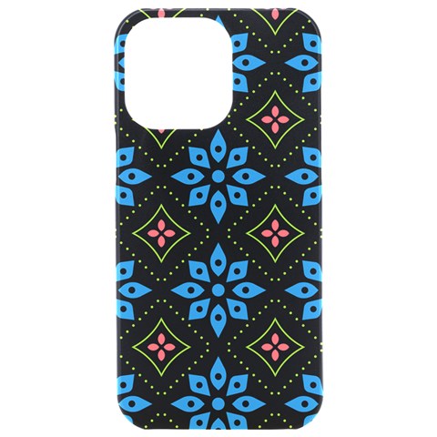 Flower Pattern Flora Floral Seamless iPhone 15 Pro Max Black UV Print PC Hardshell Case from ArtsNow.com Front