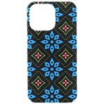 Flower Pattern Flora Floral Seamless iPhone 15 Pro Max Black UV Print PC Hardshell Case