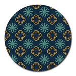 Flowers Pattern Design Abstract Round Mousepad