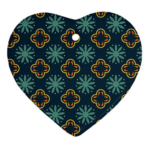 Flowers Pattern Design Abstract Ornament (Heart) from ArtsNow.com Front