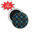 Flowers Pattern Design Abstract 1.75  Magnets (10 pack) 