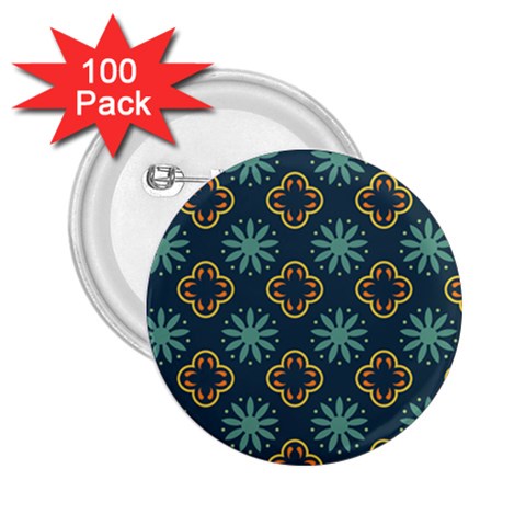 Flowers Pattern Design Abstract 2.25  Buttons (100 pack)  from ArtsNow.com Front