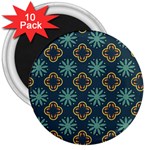 Flowers Pattern Design Abstract 3  Magnets (10 pack) 