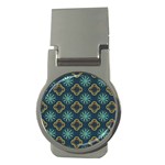 Flowers Pattern Design Abstract Money Clips (Round) 