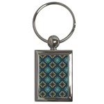 Flowers Pattern Design Abstract Key Chain (Rectangle)