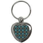 Flowers Pattern Design Abstract Key Chain (Heart)