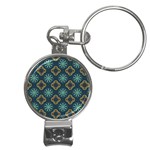 Flowers Pattern Design Abstract Nail Clippers Key Chain