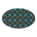 Flowers Pattern Design Abstract Oval Magnet