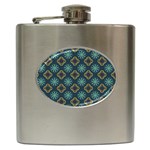 Flowers Pattern Design Abstract Hip Flask (6 oz)