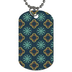 Flowers Pattern Design Abstract Dog Tag (Two Sides) from ArtsNow.com Front