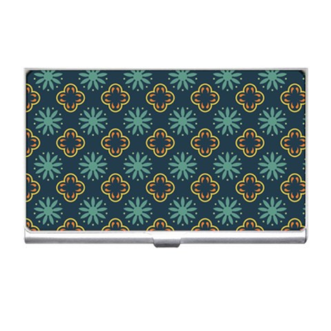 Flowers Pattern Design Abstract Business Card Holder from ArtsNow.com Front