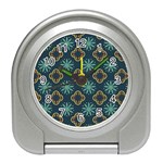 Flowers Pattern Design Abstract Travel Alarm Clock