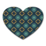 Flowers Pattern Design Abstract Heart Mousepad