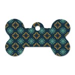 Flowers Pattern Design Abstract Dog Tag Bone (Two Sides)