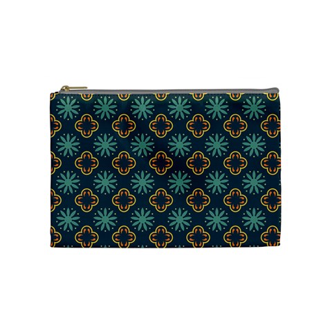 Flowers Pattern Design Abstract Cosmetic Bag (Medium) from ArtsNow.com Front