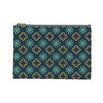 Flowers Pattern Design Abstract Cosmetic Bag (Large)