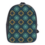 Flowers Pattern Design Abstract School Bag (Large)