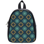 Flowers Pattern Design Abstract School Bag (Small)