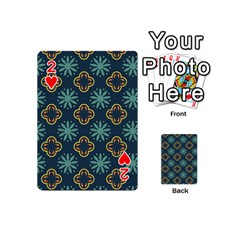 Flowers Pattern Design Abstract Playing Cards 54 Designs (Mini) from ArtsNow.com Front - Heart2