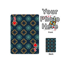 Flowers Pattern Design Abstract Playing Cards 54 Designs (Mini) from ArtsNow.com Front - Heart3