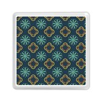 Flowers Pattern Design Abstract Memory Card Reader (Square)