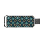 Flowers Pattern Design Abstract Portable USB Flash (One Side)