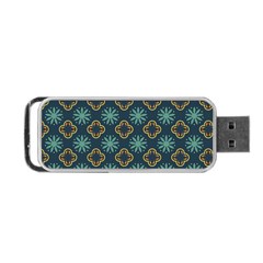 Flowers Pattern Design Abstract Portable USB Flash (Two Sides) from ArtsNow.com Front