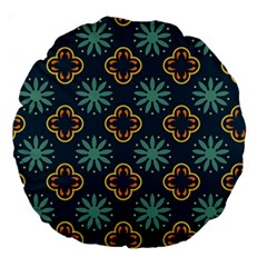 Flowers Pattern Design Abstract Large 18  Premium Round Cushions from ArtsNow.com Back