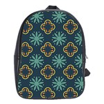 Flowers Pattern Design Abstract School Bag (XL)