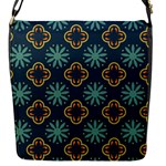 Flowers Pattern Design Abstract Flap Closure Messenger Bag (S)