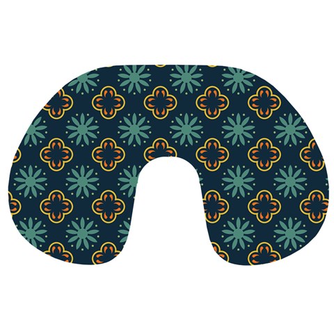 Flowers Pattern Design Abstract Travel Neck Pillow from ArtsNow.com Back