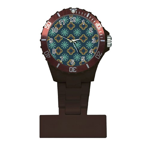 Flowers Pattern Design Abstract Plastic Nurses Watch from ArtsNow.com Front